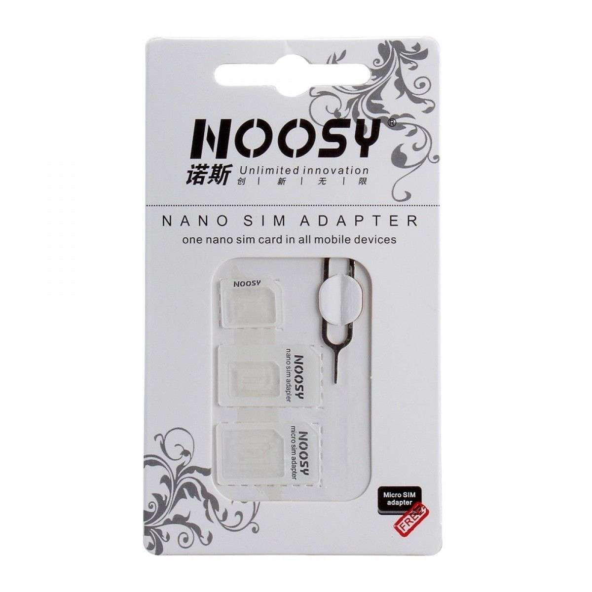 Adattatore Nano SIM Micro SIM Standard bianco