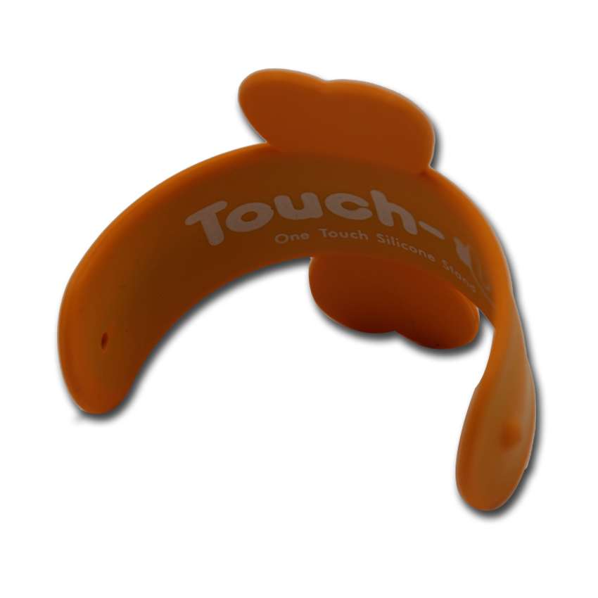 Supporto in silicone per smartphone arancio TOUCH-U