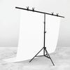 200x200cm T-Shape Photo Studio Supporto per sfondo Supporto per sfondo Kit staffa per barra trasversale con clip, senza sfondo