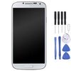 Display LCD originale + pannello touch con cornice per Galaxy S4 / i9505 (bianco)