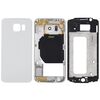 Per Galaxy S6 / G920F Copertura completa dell'alloggiamento (alloggiamento frontale cornice cornice LCD + piastra posteriore alloggiamento pannello obiettivo fotocamera + coperchio posteriore batteria) (bianco)