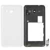 Per Galaxy Core 2 / G355 Cover completa dell'alloggiamento (cornice del telaio centrale + coperchio posteriore della batteria) + pulsante Home (bianco)
