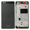 Per Huawei P8 Lite Cover Full Housing (Frontalino LCD Frame Cornice Cornice + Cover Posteriore Batteria) (Nero)