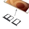Vassoio scheda SIM per Galaxy C9 Pro / C9000 + vassoio scheda Micro SD (nero)