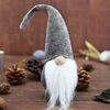 Decorazione natalizia fai-da-te Mini giocattolo bambola di Babbo Natale natalizio (grigio)