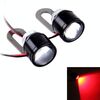 2 PCS 12V 3W Luce stroboscopica a LED con occhi di aquila a luce rossa per motocicletta, lunghezza del cavo: 90 cm