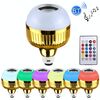Altoparlante Bluetooth wireless intelligente da 12W Musica che riproduce lampadina LED dimmerabile, Ricarica USB con telecomando e gancio (luce colorata)