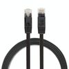 Cavo LAN di rete Ethernet piatto ultrasottile CAT6 da 1 m, cavo patch RJ45 (nero)