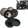 CS-834A4 Multifunzione Moto Impermeabile Lega di Alluminio Telefono Cellulare Caricatore Doppio USB Accendisigari con Interruttore Display Digitale (Oro)