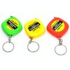 4 pezzi portatile facile da ritrarre ciondolo portachiavi quadrato piccolo metro a nastro (consegna a colori casuali)