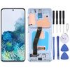 Schermo LCD AMOLED dinamico originale per Samsung Galaxy S20 4G SM-G980 Digitizer Assemblaggio completo con cornice (blu)