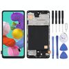 Schermo LCD in materiale TFT e digitalizzatore Assemblaggio completo con cornice, non supporta l'identificazione delle impronte digitali per Samsung Galaxy A51 4G (nero)