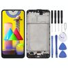 Schermo LCD TFT per Samsung Galaxy M31 / Galaxy M31 Prime Digitizer Assemblaggio completo con cornice (nero)