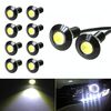 10 PCS 23mm 1.5W DC9-80V Moto Eagle Eye Light Lente singola (luce bianca)