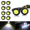 10 PCS 23mm 1.5W DC9-80V Motorcycle Eagle Eye Light Doppia lente (luce bianca)