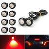 10 PCS 23mm 1.5W DC9-80V Motorcycle Eagle Eye Light Doppia lente (luce rossa)