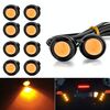 10 PCS 23mm 1.5W DC9-80V Motorcycle Eagle Eye Light Doppia lente (luce gialla)