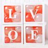 Decorazione del partito di compleanno del matrimonio Decorazione della lettera trasparente della lettera della lettera trasparente (amore bianco)