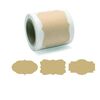 Etichetta adesiva per decorazione regalo in carta kraft marrone naturale 3 pezzi, dimensioni: 3 x 5 cm (B-36)