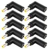 10 PCS 4,5 x 3,0 mm femmina a 5,5 x 2,5 mm maschio connettore adattatore a gomito