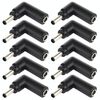 10 PCS 4,5 x 3,0 mm femmina a 4,5 x 3,0 mm maschio connettore adattatore a gomito