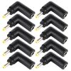 10 PCS 4,5 x 3,0 mm femmina a 2,5 x 0,7 mm maschio connettore adattatore a gomito