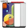 Per Samsung Galaxy A50s 10 pezzi Lente in vetro esterno per schermo anteriore (nero)