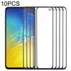 Per Samsung Galaxy S10e SM-G970F/DS, SM-G970U, SM-G970W 10 pezzi Lente in vetro esterno per schermo anteriore (nero)