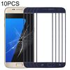 Per Samsung Galaxy S7 / G930 10 pezzi Lente in vetro esterno per schermo frontale (nero)