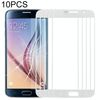 Per Samsung Galaxy S6 / G920F 10 pezzi Lente in vetro esterno per schermo frontale (bianco)