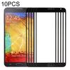 Per Samsung Galaxy Note 3 Neo / N7505 10 pezzi Lente in vetro esterno per schermo anteriore (nero)