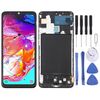 Schermo LCD OLED per Samsung Galaxy A70 SM-A705 (6,39 pollici) Digitizer Assemblaggio completo con cornice (Nero)