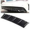 Diffusore labbro paraurti posteriore universale per auto 5 ABS in fibra di carbonio stile pinna di squalo, dimensioni: 60,0x18,0x5,0 cm