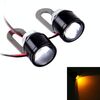 2 PCS 12V 3W Eagle Eyes LED Light per moto Length Lunghezza cavo: 45 cm (luce gialla)