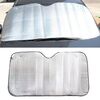 Argento foglio di alluminio parasole parasole per auto parabrezza copertura blocco finestra anteriore parasole protezione UV, dimensioni: 130 x 60 cm