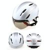 Base Camp Colorato Uomo e Donna Road Mountain Bike Occhiali magnetici Caschi Equitazione Casco di sicurezza Circonferenza della testa Misura per 56-62 cm (Argento)