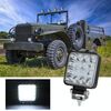 D0038 11.2W 10-30V DC 6000K 3 pollici 16 LED Square Offroad Truck Car Driving Light Faro da lavoro Faretto Fendinebbia