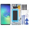 Schermo LCD Super AMOLED originale per Samsung Galaxy S10+ Digitizer Assemblaggio completo con cornice (blu)