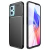 Per OPPO Realme 9i / A36 Custodia in fibra di carbonio TPU in fibra di carbonio (nero)