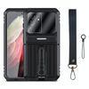 Custodia per telefono antipolvere antiurto antiurto per Samsung Galaxy S21 Ultra 5G Armor con supporto (nero)
