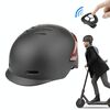 Casco per cucciolo di ciclismo Casco per biciclette Ultralight con telecomando alla luce di avvertimento (nero)