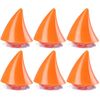 6pcs decorazione da ventosa del diavolo elmetto motociclistico: piccole corna (arancione)