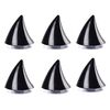 6pcs decorazione da ventosa del diavolo elmetto motociclistico: piccoli corni (nero)