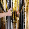 2 pezzi Black and Gold Curtain Curtain Festival Festival Decoration Props, dimensioni: 1x1m