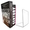 2 PCS Transparent Bookstand Transpled Bookends a forma di libreria