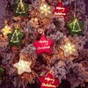 Stringa di lanterna con luci a sfera decorative natalizie a LED, spec: tipo di batteria 5 m (pentagramma)