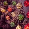 Stringa di lanterna con luci a sfera decorative natalizie a LED, spec: tipo di batteria 6 m (diamante)