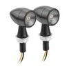 Per Kawasaki/Suzuki/Yamaha/Honda T-S002 1 paio di indicatori di direzione per moto a LED per mini indicatori di direzione retrò in metallo