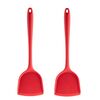 2 pentole in silicone antiaderenti resistenti alle alte temperature, stile: spatola (rosso)