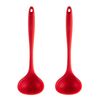2 pentole in silicone antiaderenti resistenti alle alte temperature, stile: cucchiaio da minestra (rosso)